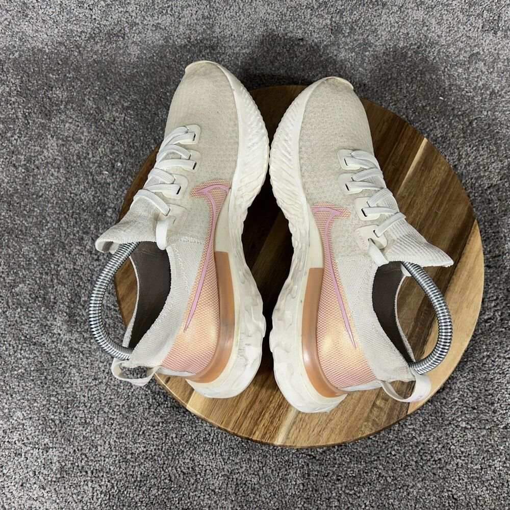 Nike React Infinity FlyKnit CD4372-103 Woman's Size 8 White Running Shoes Used - Picture 9 of 13